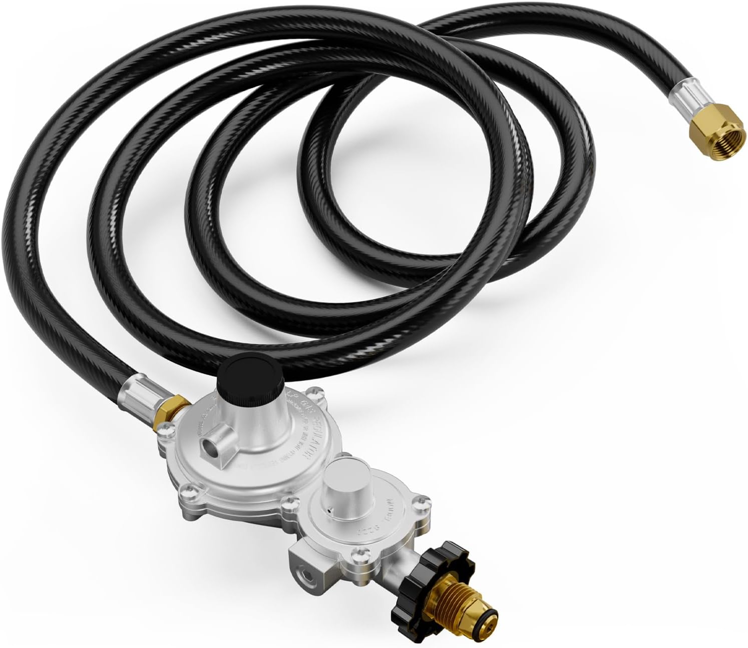 12FT 2 Stage Propane Regulator with Hose for RV and Grill