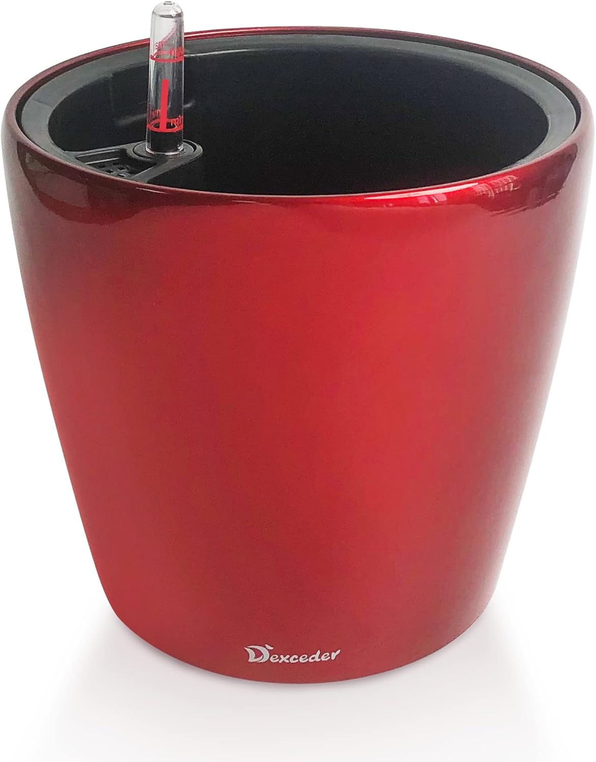 Dexceder High Gloss Self Watering Planter for Indoor Outdoor Use