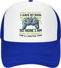 Funny Gaming Every Now and Then I Leave My Room Trucker Hat - Vintage