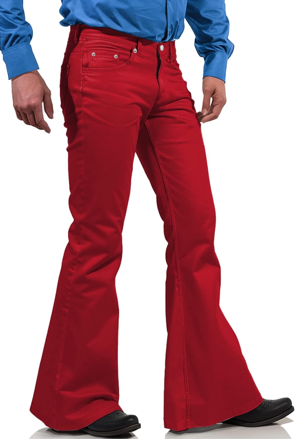 70s Disco Pants for Men - Vintage Denim Bell Bottom Jeans