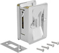 Onward Pocket Door Pull Privacy Lock 3 1/4 in - Sleek Chrome