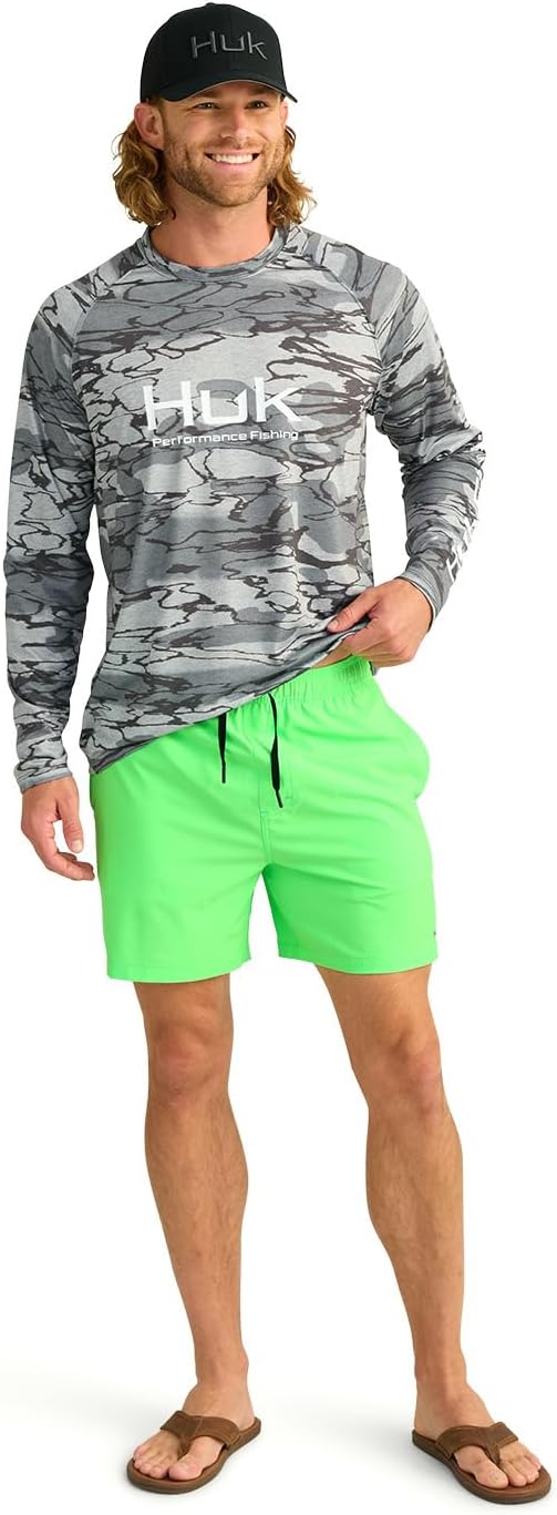 HUK Mens Pursuit Volley Shorts for Quick-Dry Fishing Comfort