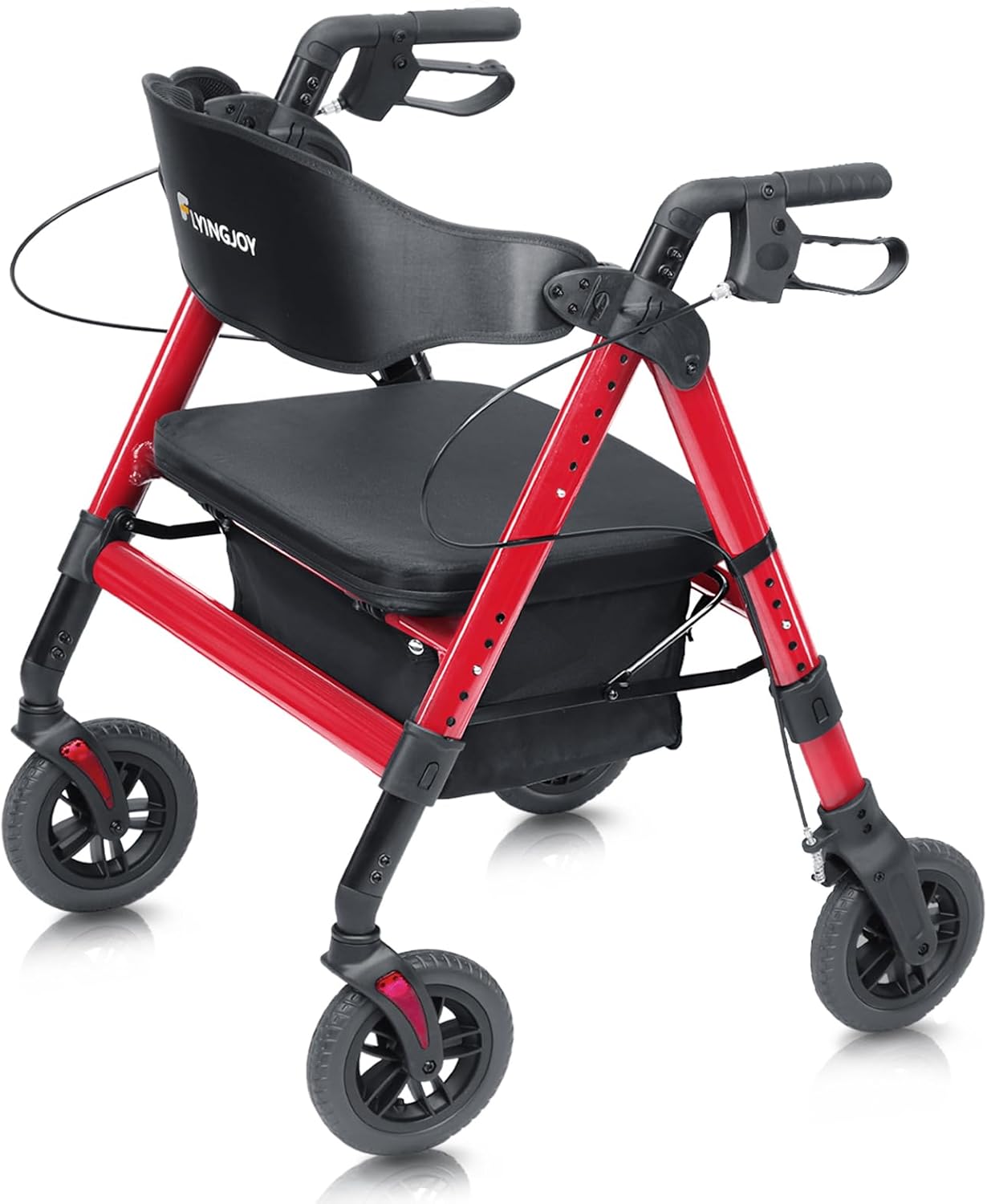 Extra-Wide 450Lb Rollator Walker with Seat for Seniors and Adults