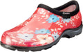 Women's Waterproof Garden Clog Floral Fun Coral - Slip-On Comfort