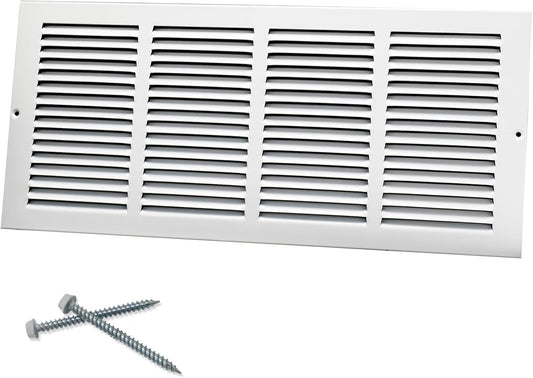 20W x 8H Steel Return Air Grille for Efficient Ventilation