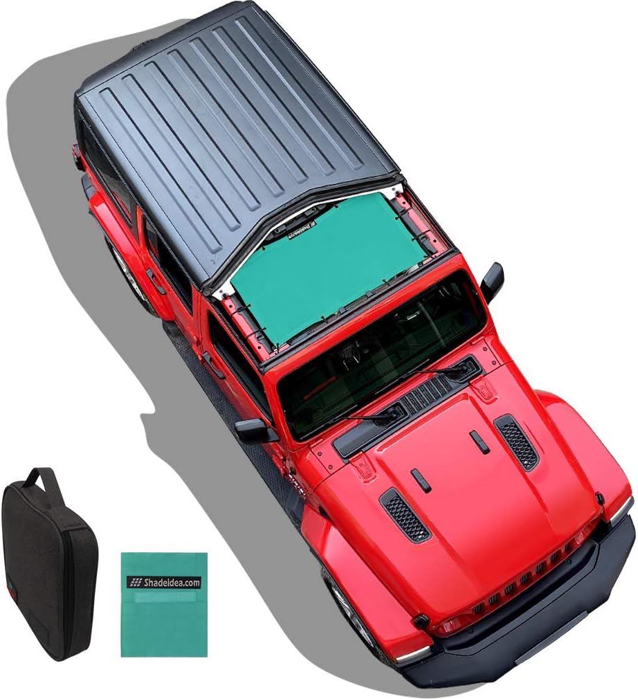 Shadeidea Sun Shade Top for Jeep Wrangler JL - Tiff Blue Mesh