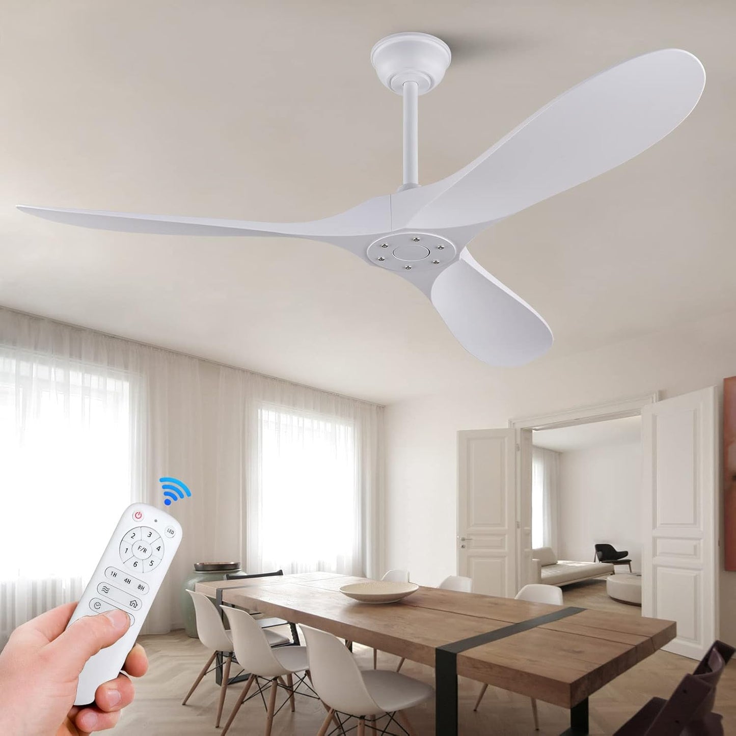 KBZZ 52 Inch Ceiling Fan Without Light for Modern Spaces