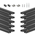 U-Shaped Black LED Aluminum Channel System for Strip Lights