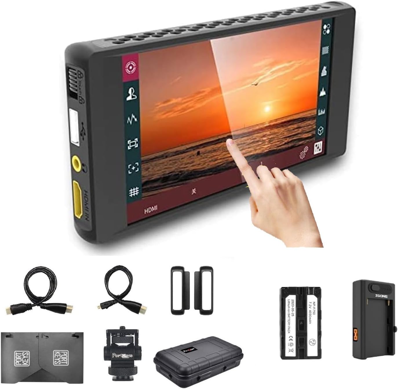Portkeys PT6 5.2in DCI-P3 IPS Touchscreen Field Monitor Kit