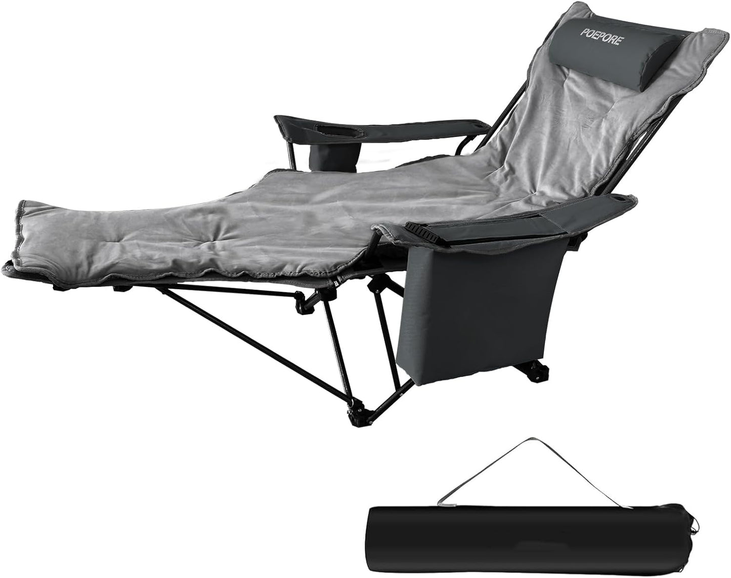 Reclining Camping Chair with Foot Rest for Ultimate Comfort