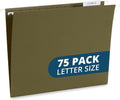Hanging File Folders 75 Pack Letter Size - Bulk Reinforced Green