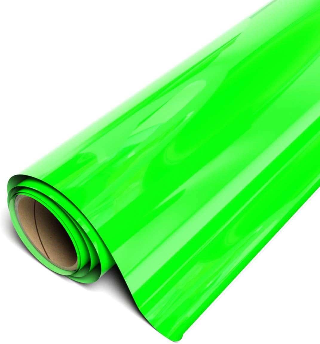 Vibrant Fluorescent Green Siser EasyWeed Vinyl Roll - Ideal for Cricut & Silhouette