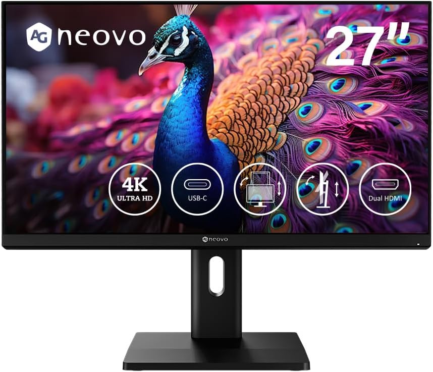 AG Neovo EM2751 27 Inch 4K Monitor with USB-C Power Delivery