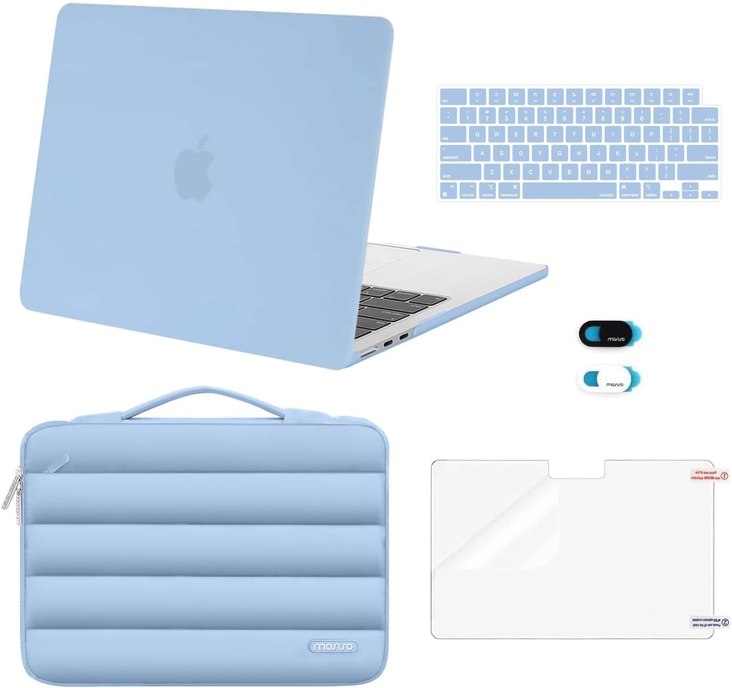 MOSISO MacBook Air 13 inch Case with Accessories for 2025-2022