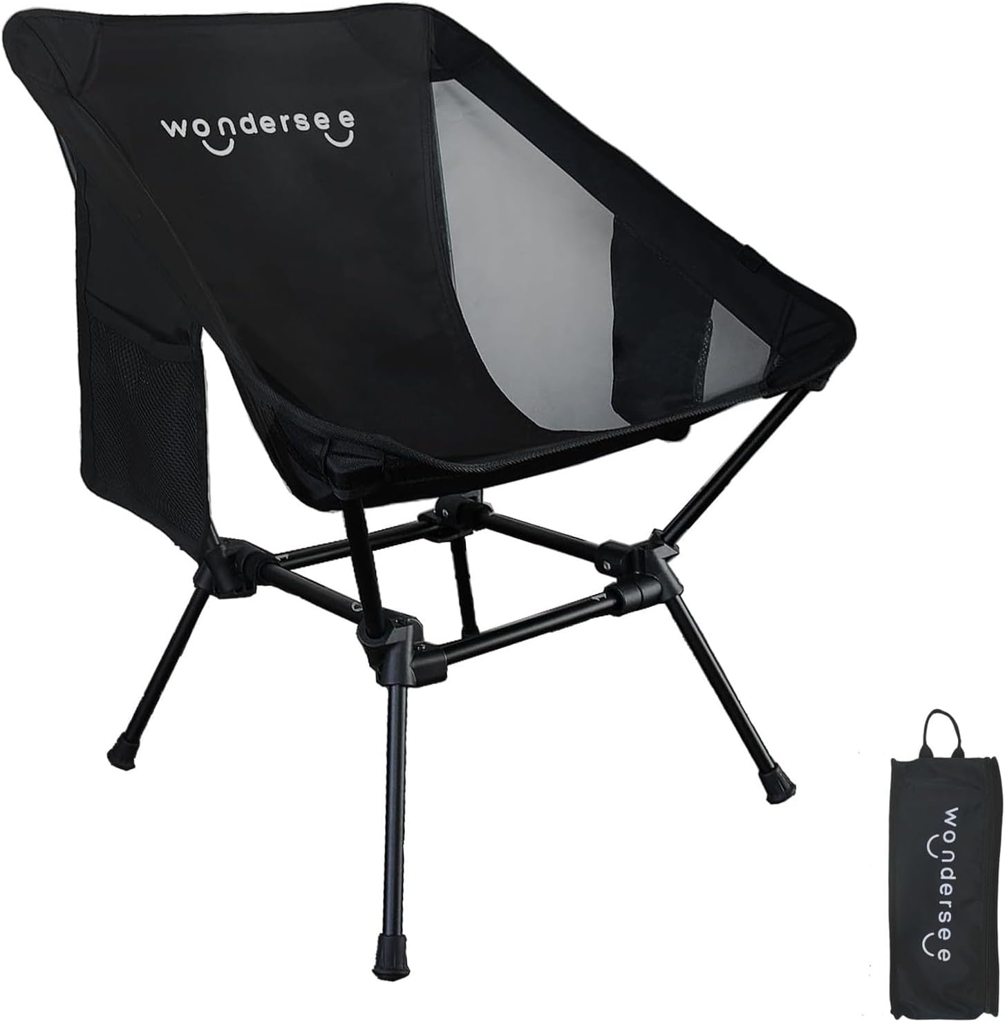 Wondersee Ultralight Camping Chair - Extra Large Pockets
