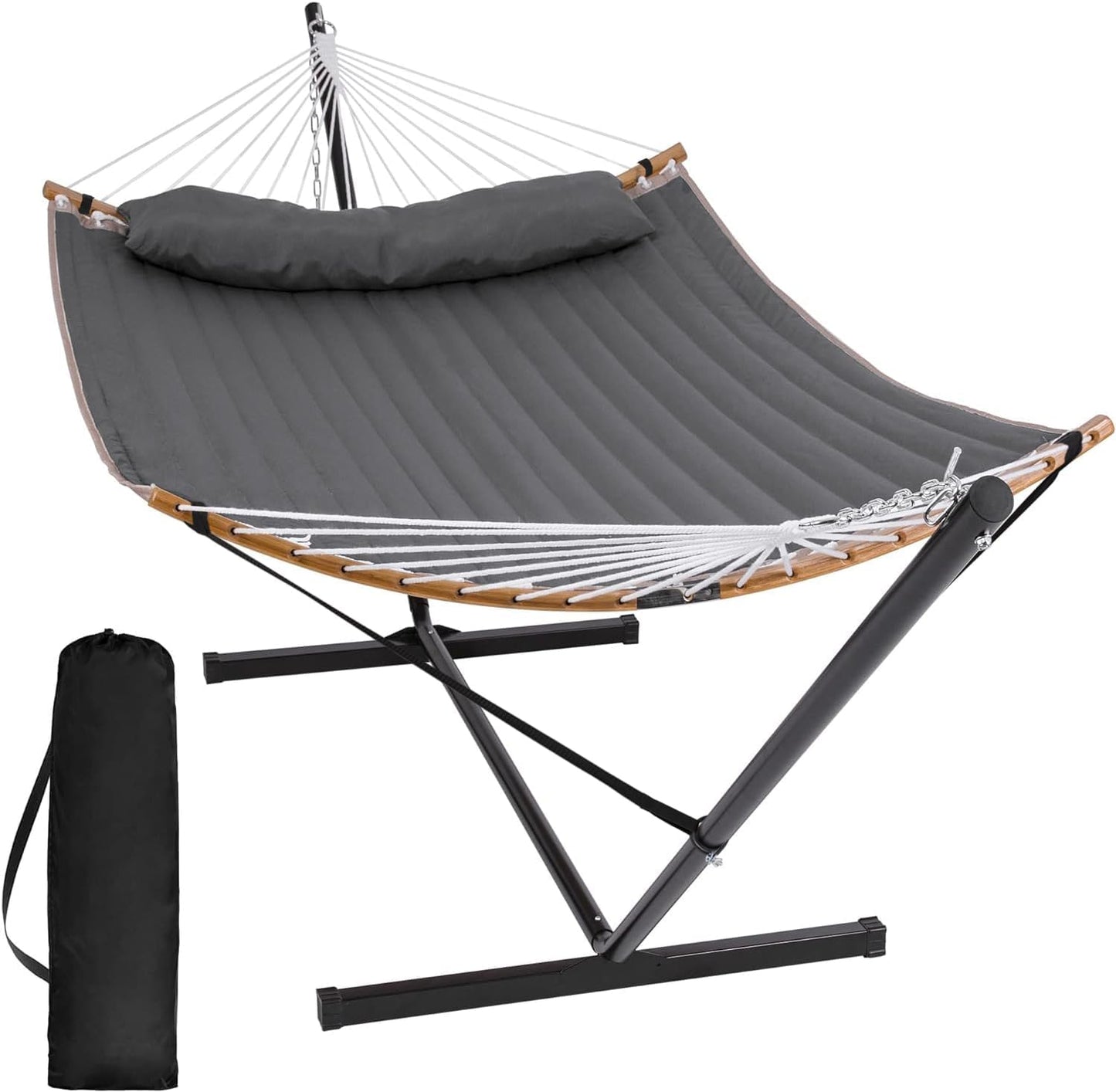 SUNCREAT Double Portable Hammock with Stand for 2 People