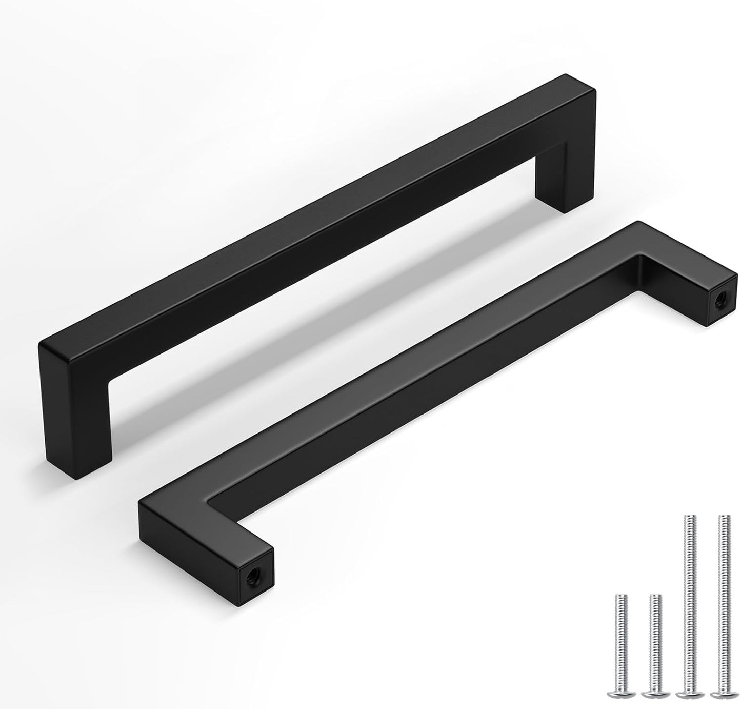 30 Pack Black Cabinet Handles for Modern Kitchen and Bathroom