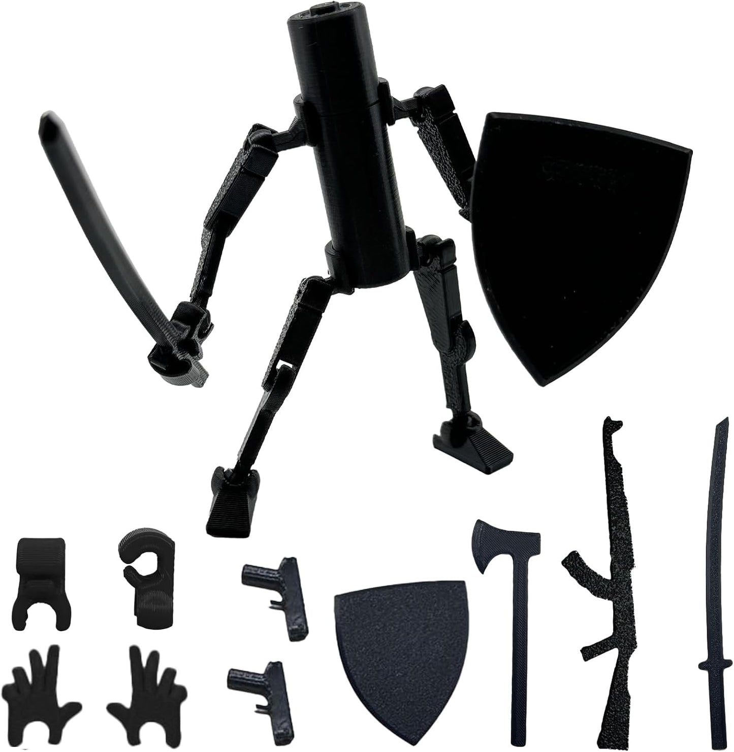 3D Printed Mobile Robot T13 Action Figure - Movable Limbs, Eco-Friendly, Desktop Decor, Kid/Friend Gift