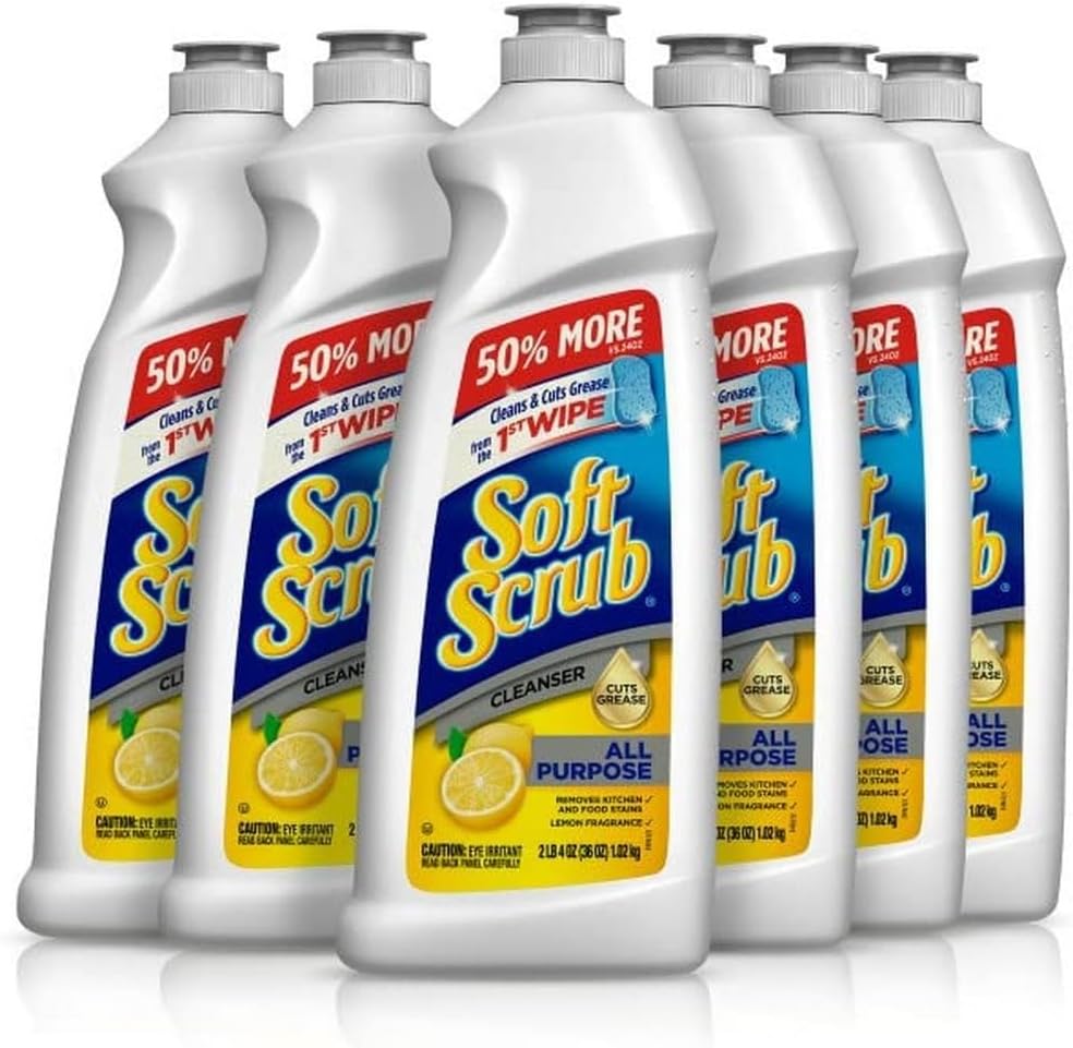 Soft Scrub All Purpose Cleaner with Lemon Freshness for Tough Stains