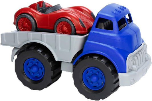 Green Toys Flat Bed Truck & Race Car Set - Eco-Friendly Fun!