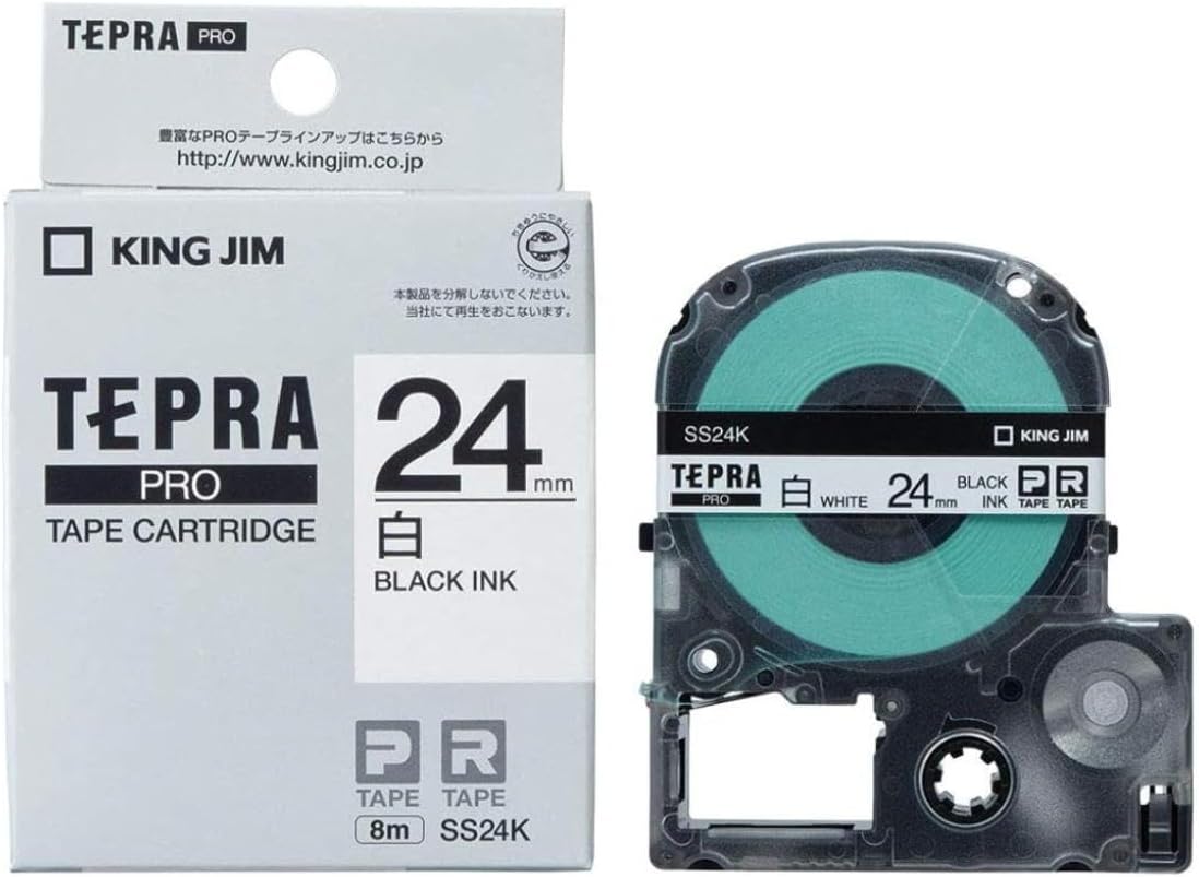 KING JIM SS24K Tepra PRO Tape Cartridge for Perfect Labels