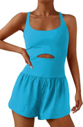 ReachMe Womens Running Onesie Workout Romper - Slim Cutout Athletic