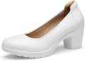 DREAM PAIRS Women's Chunky Closed Toe Low Block Heels - Work Comfort