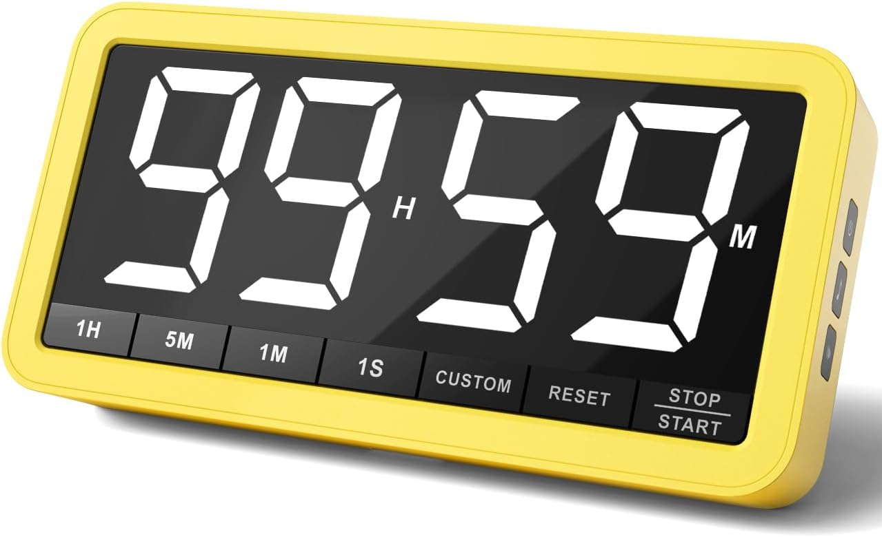 VOCOO Digital Kitchen Timer with Extra Large Display and Alarms