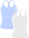 MathCat Workout Tank Tops for Women with Built in Bra (Style D6VM)