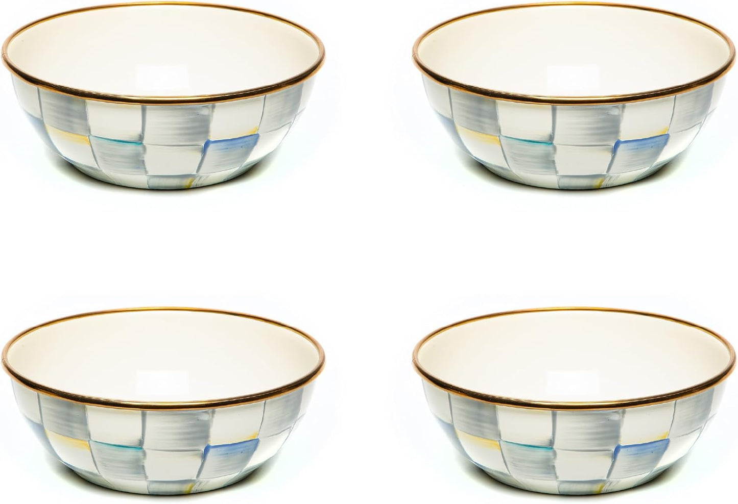 MACKENZIE-CHILDS Enamel Everyday Bowl Set of 4 for Entertaining