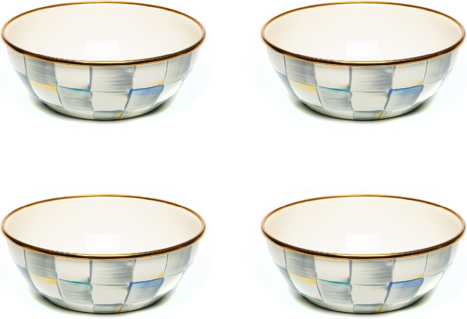 MACKENZIE-CHILDS Enamel Everyday Bowl Set of 4 for Entertaining