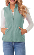 Fuinloth Women's Fleece Vest - Cozy Sleeveless Zip-Up Layer