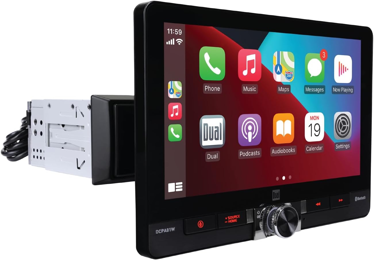 Dual Electronics DCPA81W 8-inch CarPlay Android Auto Stereo
