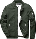 Men's Spring Fall Casual Slim Fit Lightweight Bomber Jacket