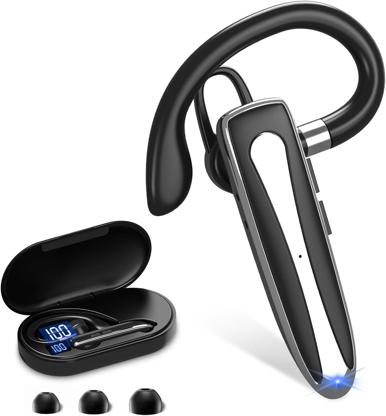 Marnana Bluetooth Earpiece: 120 Hrs Talking Time!