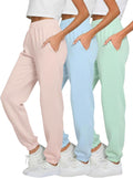 Ultra Performance Womens Sweatpants 3 Pack - Fleece High-Waist Joggers