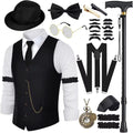 1920s Mens Costume Accessories Set for Roaring 20s Events