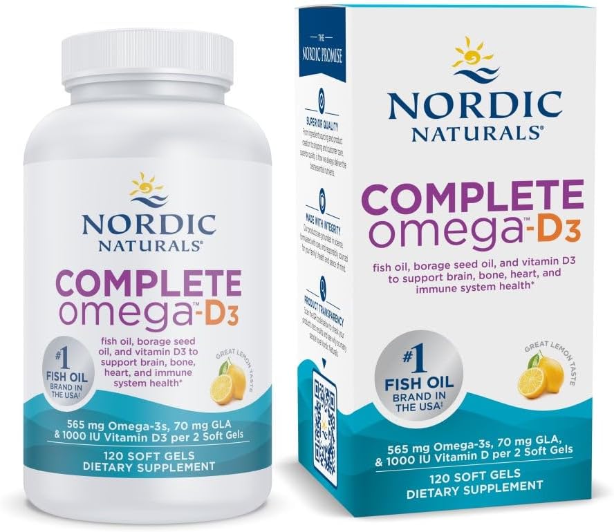 Complete Omega-D3 with Vitamin D3 for Healthy Skin & Mood