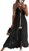 CUPSHE Sleeveless Lace Tassel Maxi Dress - Flowy Summer Sun Dress