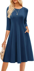 GRACE KARIN Womens 2025 A Line Midi Dress with Pockets - Versatile Fit