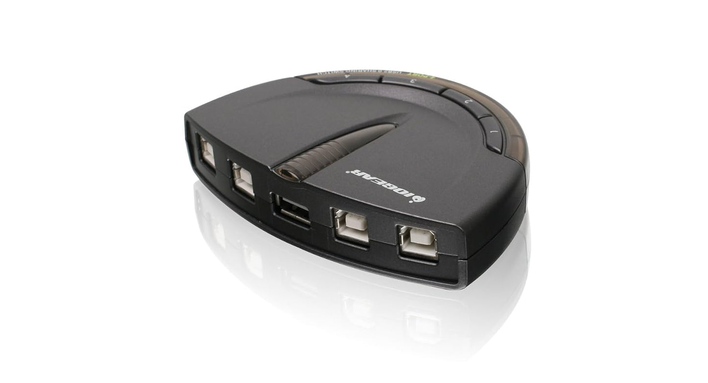 IOGEAR 4-Port USB 2.0 Automatic Printer Switch for Easy Use