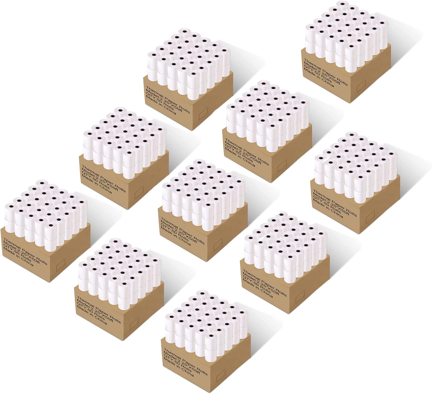 Immuson Thermal Paper Receipt Rolls for POS Systems - 500 Rolls