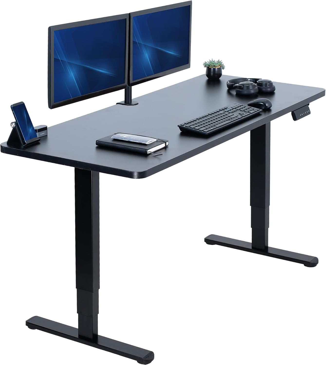 VIVO Electric Sit Stand Desk with Memory Height Adjustment
