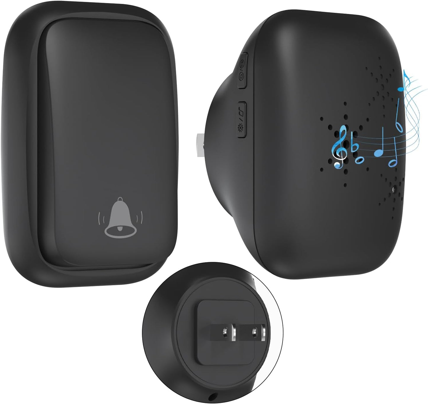Self-Powered Wireless Doorbell 100M Range Waterproof