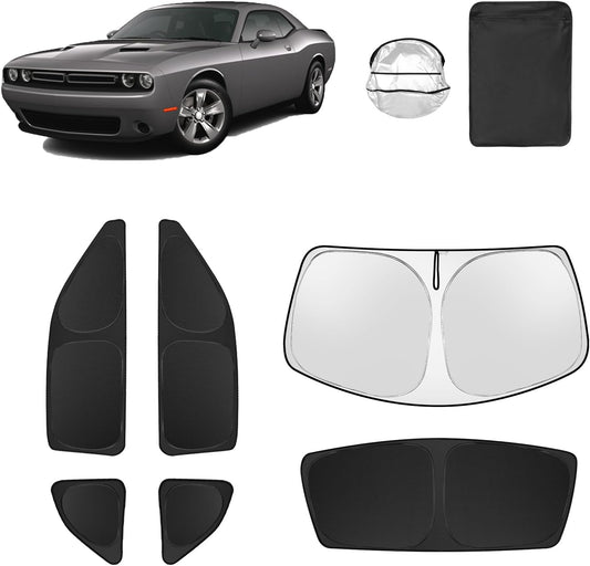 6pcs Car Window Shades for Dodge Challenger 2015-2023 Models
