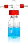ALWSCI Lab Gas Washing Bottle Glass 250mL Graduated - Durable