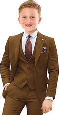 Boys Suit 4 Piece Slim Fit Kids Tuxedo Suit - Classic Formal Set