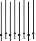 XYADA Fence Posts Sturdy Duty Metal U Post 6 ft - 8 Pack