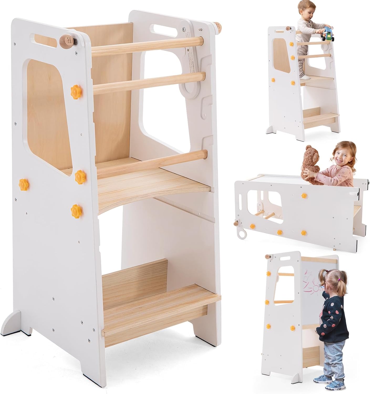 Toddler Standing Tower with White Board & Convertible Table