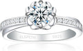 925 Sterling Silver Engagement Ring for Women Oval/Round/Pear Cuts